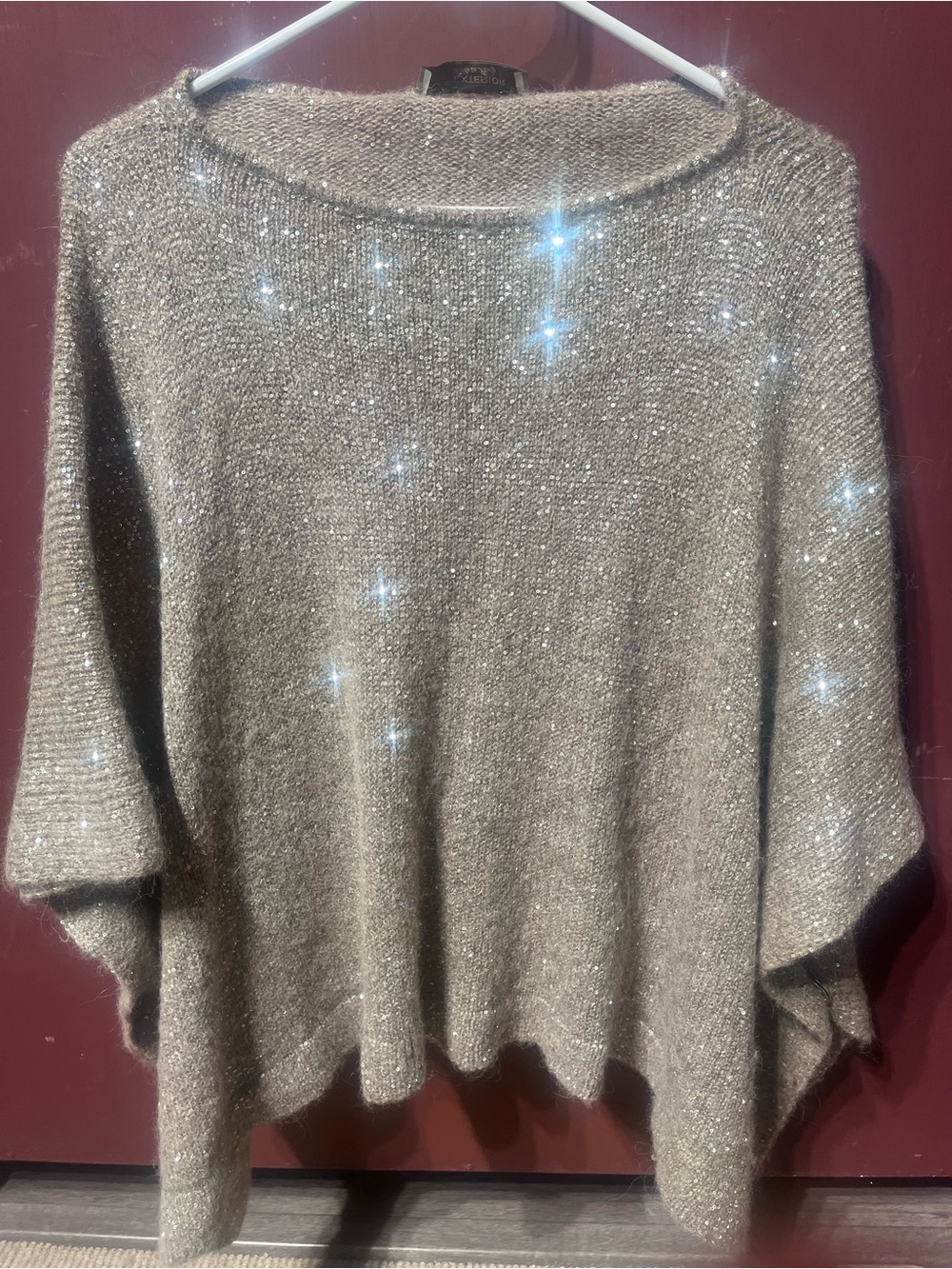 Knit poncho